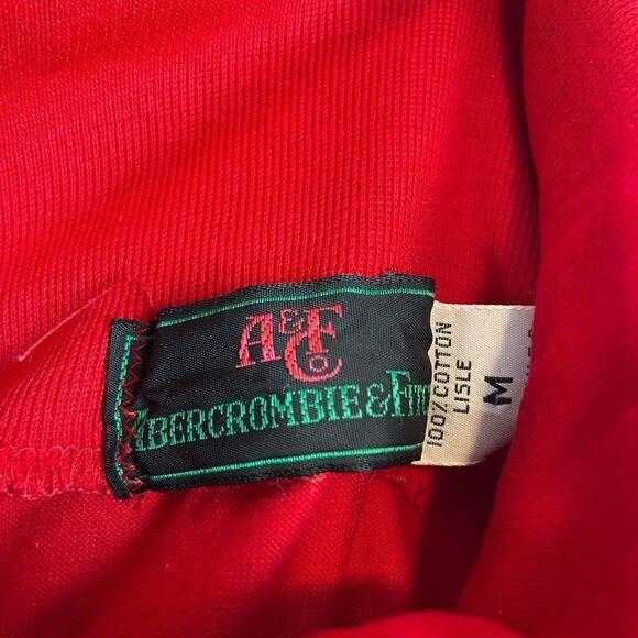 Abercrombie & Fitch Vibrant Red Cotton Top Size M - Picture 6 of 6